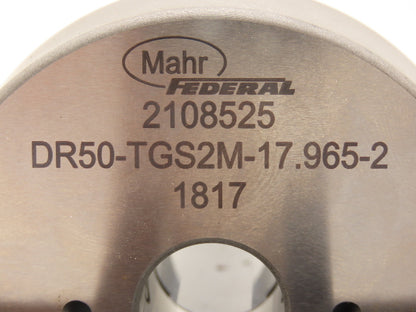 Mahr Federal DR50-TGS2M-17.965-2 Dimensionair 2-Jet Air Ring Gauge 17.965mm