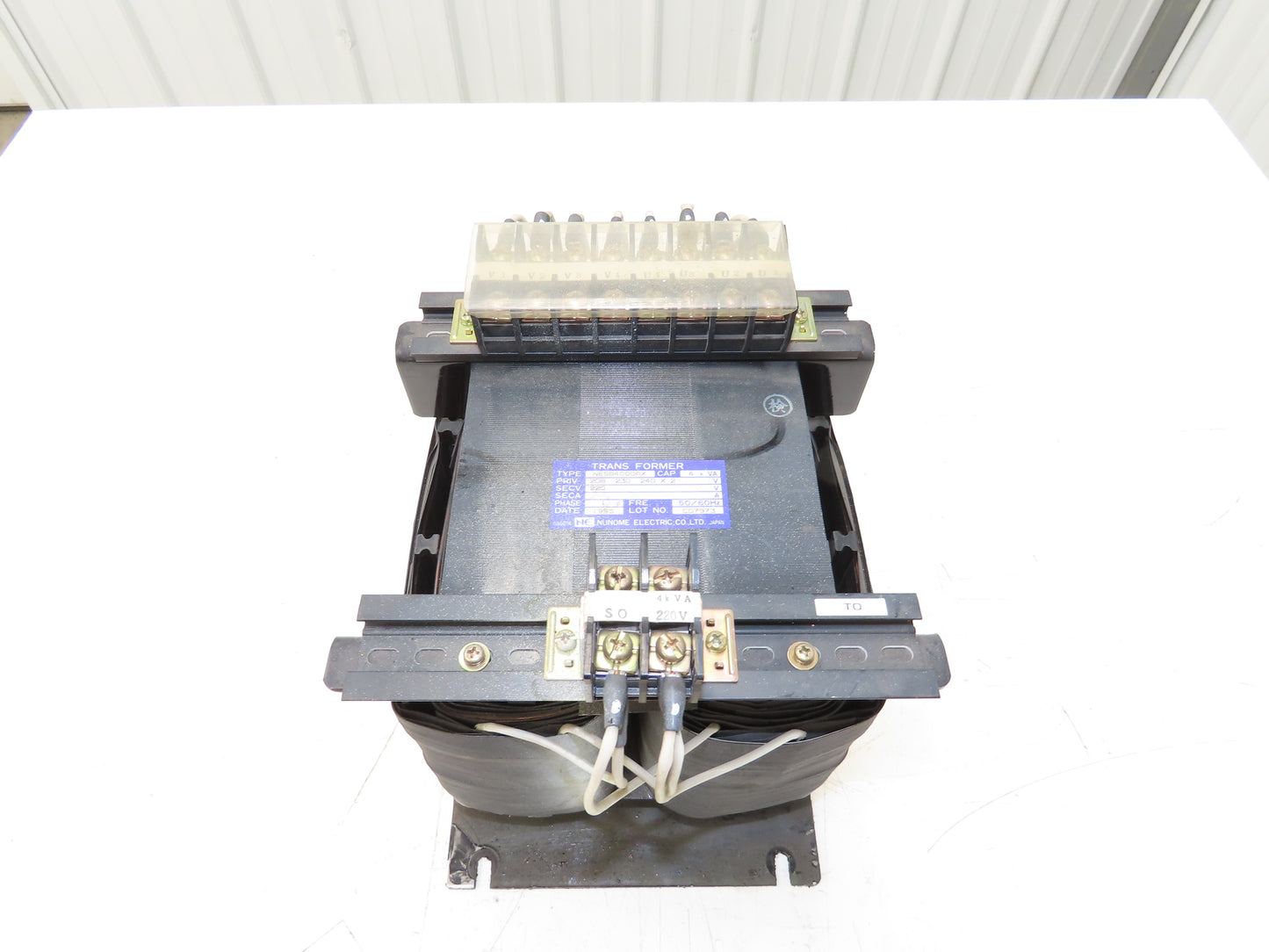 Nunome Electric Industrial Transformer 1.1KVA 1PH 180/200/220V HV 100/22/10V LV