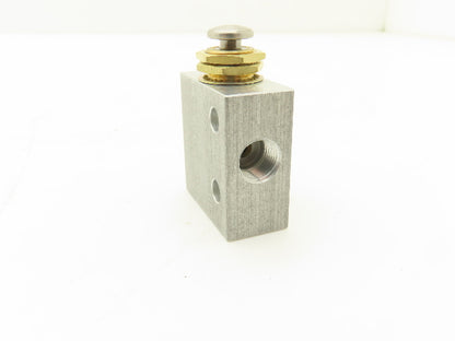 Humphrey 31P Plunger Air Valve Brass 3 Ports 1/8" NPT Spring Return Lot of 2