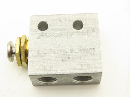 Humphrey 31P Plunger Air Valve Brass 3 Ports 1/8" NPT Spring Return Lot of 2