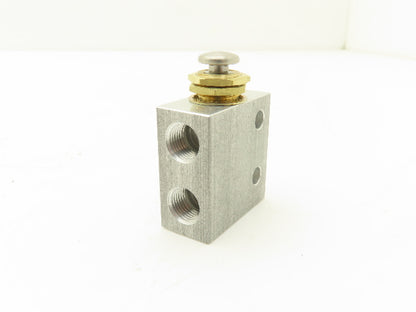 Humphrey 31P Plunger Air Valve Brass 3 Ports 1/8" NPT Spring Return Lot of 2