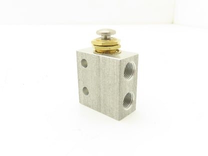 Humphrey 31P Plunger Air Valve Brass 3 Ports 1/8" NPT Spring Return Lot of 2