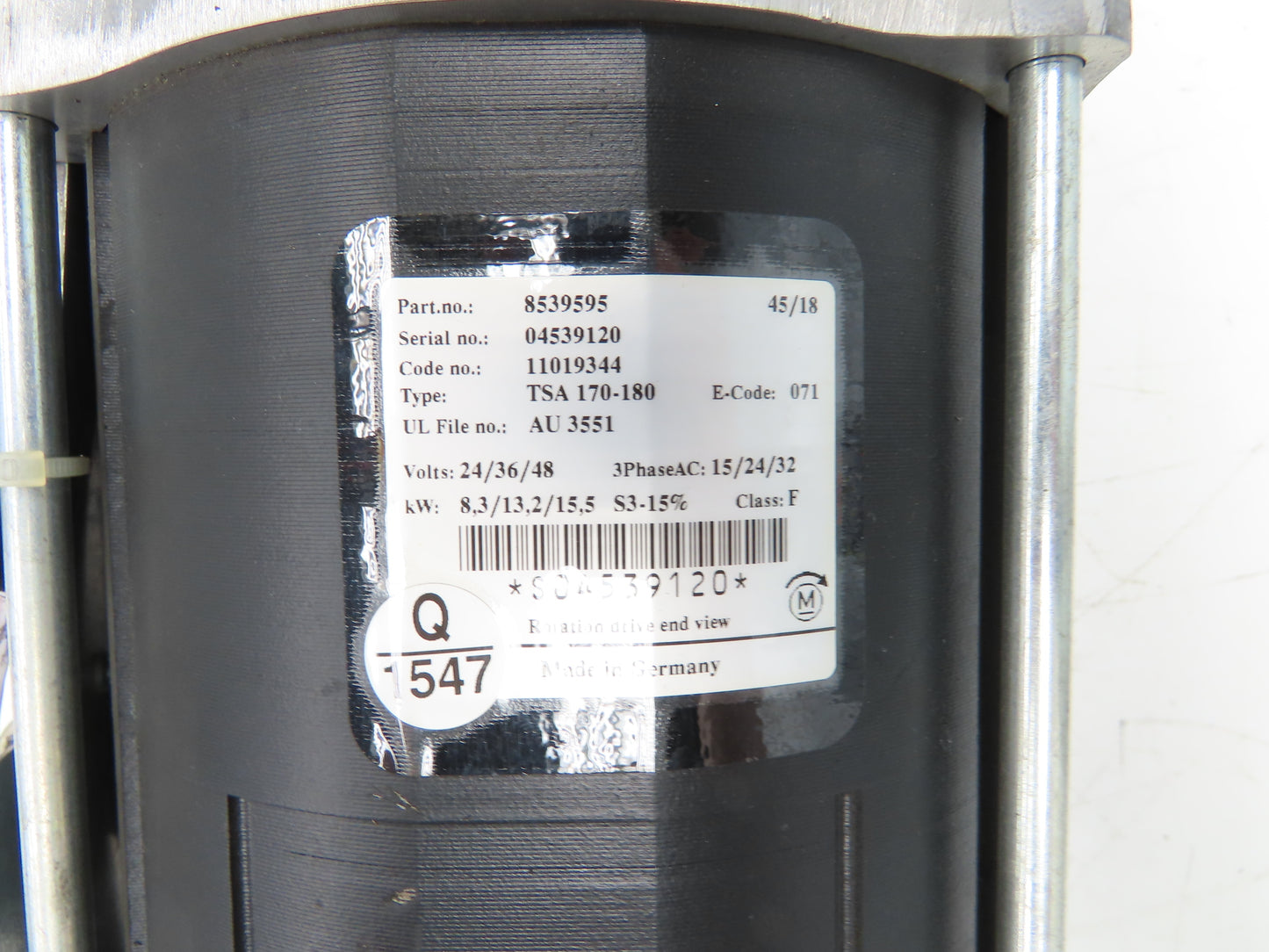 Yale 8539595 Forklift Hydraulic Pump & Motor 36/48VDC Off ERP035VTN36TE084