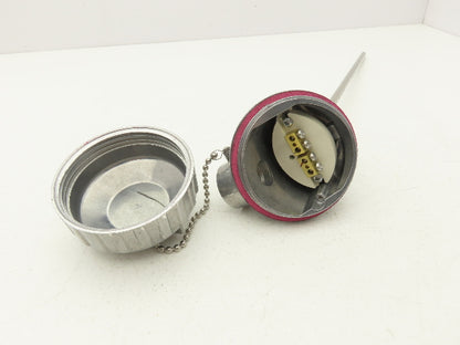 Lindberg/MPH Industries Temperature Transmitter Thermocouple 11.5" Probe 1/2"NPT