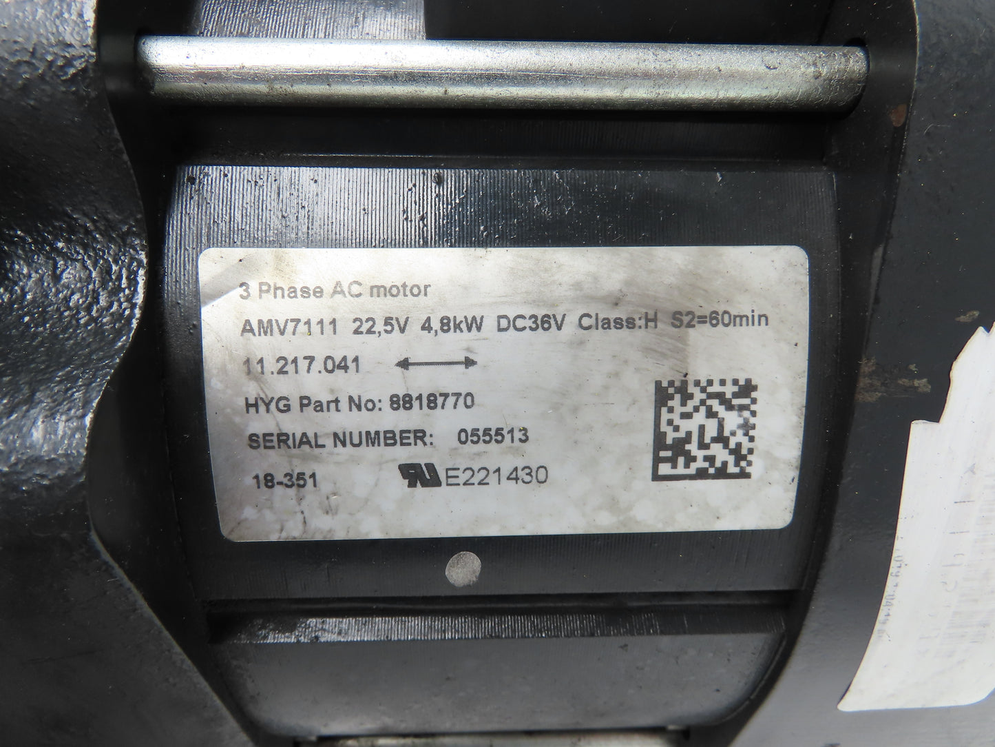 Yale 8818770 Forklift Front Right Drive Axle & Motor 5-Lug Off ERP035VTN36TE084