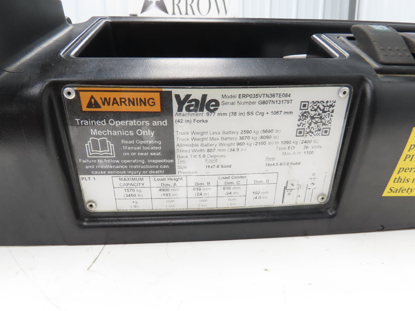 Yale 8818770 Forklift Front Right Drive Axle & Motor 5-Lug Off ERP035VTN36TE084