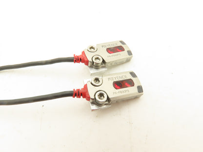 Keyence PR-FB30P3 Mini Photoelectric Sensor Flat Reflective 60" Cable  Lot of 2