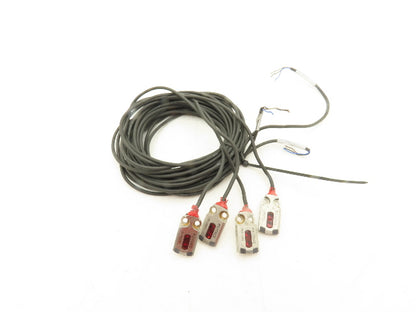 Keyence PR-FB30P3 Mini Photoelectric Sensor Flat Reflective 64" Cable  Lot of 4