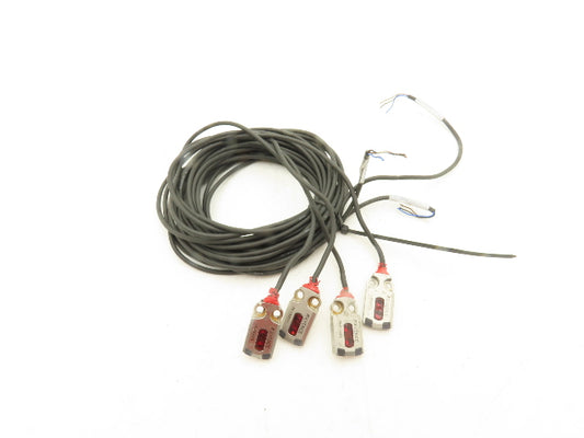 Keyence PR-FB30P3 Mini Photoelectric Sensor Flat Reflective 64" Cable  Lot of 4