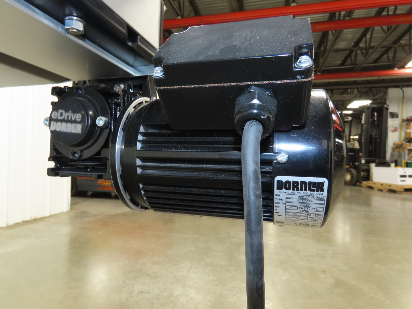 Dorner 2200 Belt Conveyor 18"W x 60"L 115V Variable Speed Center Drive 6FPM