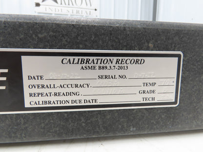 Standridge Granite Surface Inspection Plate 24 x 18 x 3" Grade B Tool Room