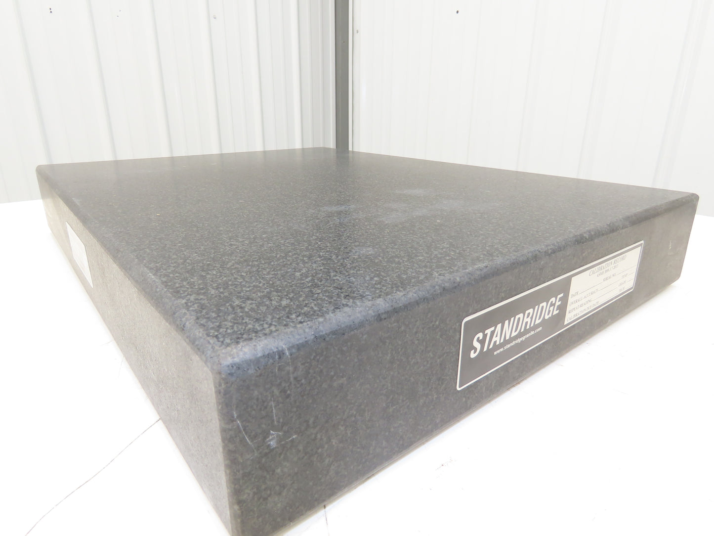 Standridge Granite Surface Inspection Plate 24 x 18 x 3" Grade B Tool Room