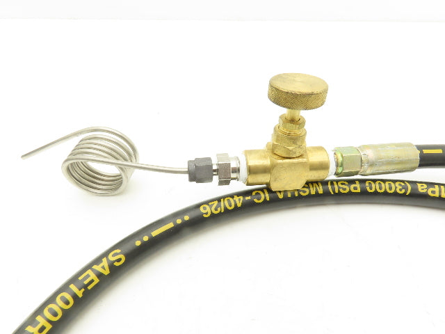 Parker 451TC-4 High Pressure Fluid Sample Hose Assembly 1/4"x 52"L 3000psi