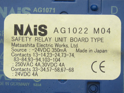 Okuma AG1022 M04 Safety Relay Circuit Board Module E3202-801-005 1911-3233