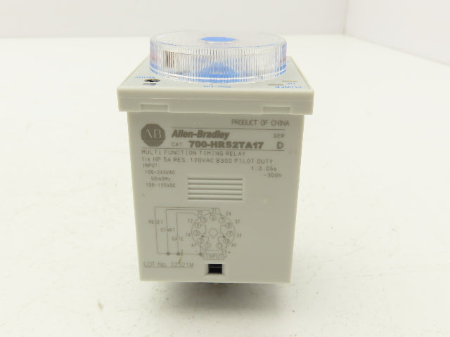 Allen Bradley 700-HR52TA17 Multi Function Timing Relay Ser D 5A 120/240VAC