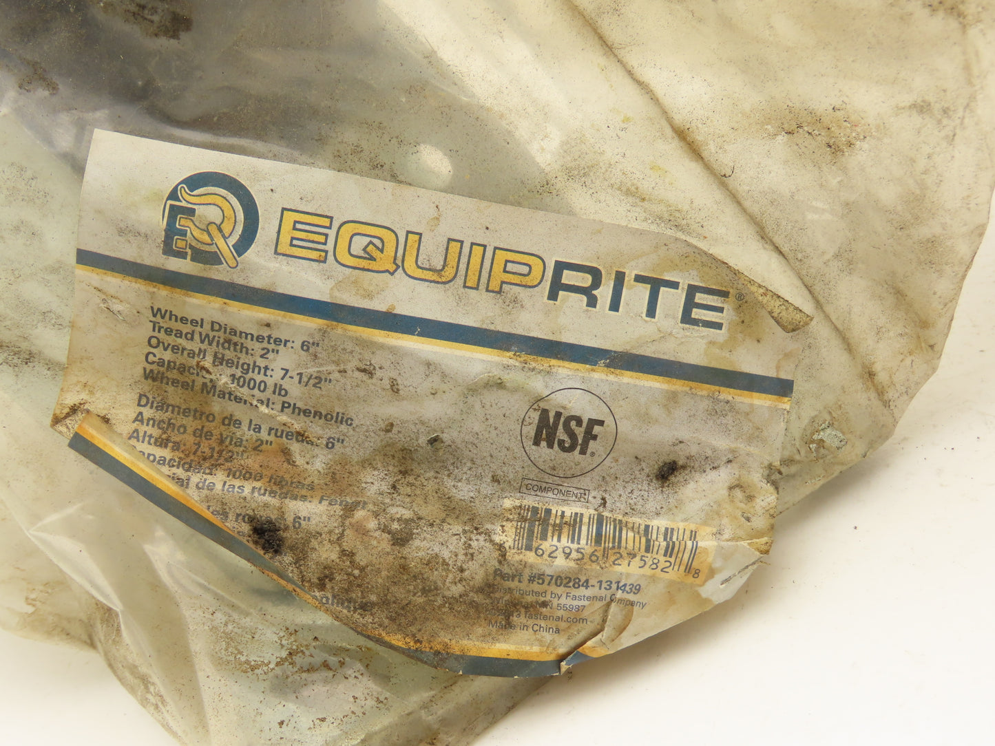 Equiprite 570284-131439 6" X 2" Swivel Caster Wheels Zinc Plate Mount Lot of 2