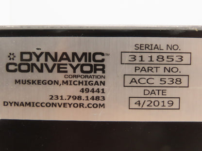 Dynamic ACC-538 DynaCon Conveyor AC/DC Indexing Drive Control 24VDC Input Signal