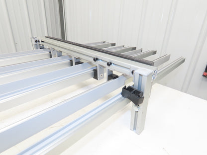 Dorner 2200 Series 18"W x 60"L Conveyor Bed Lane Guides Adj Small Parts Divider