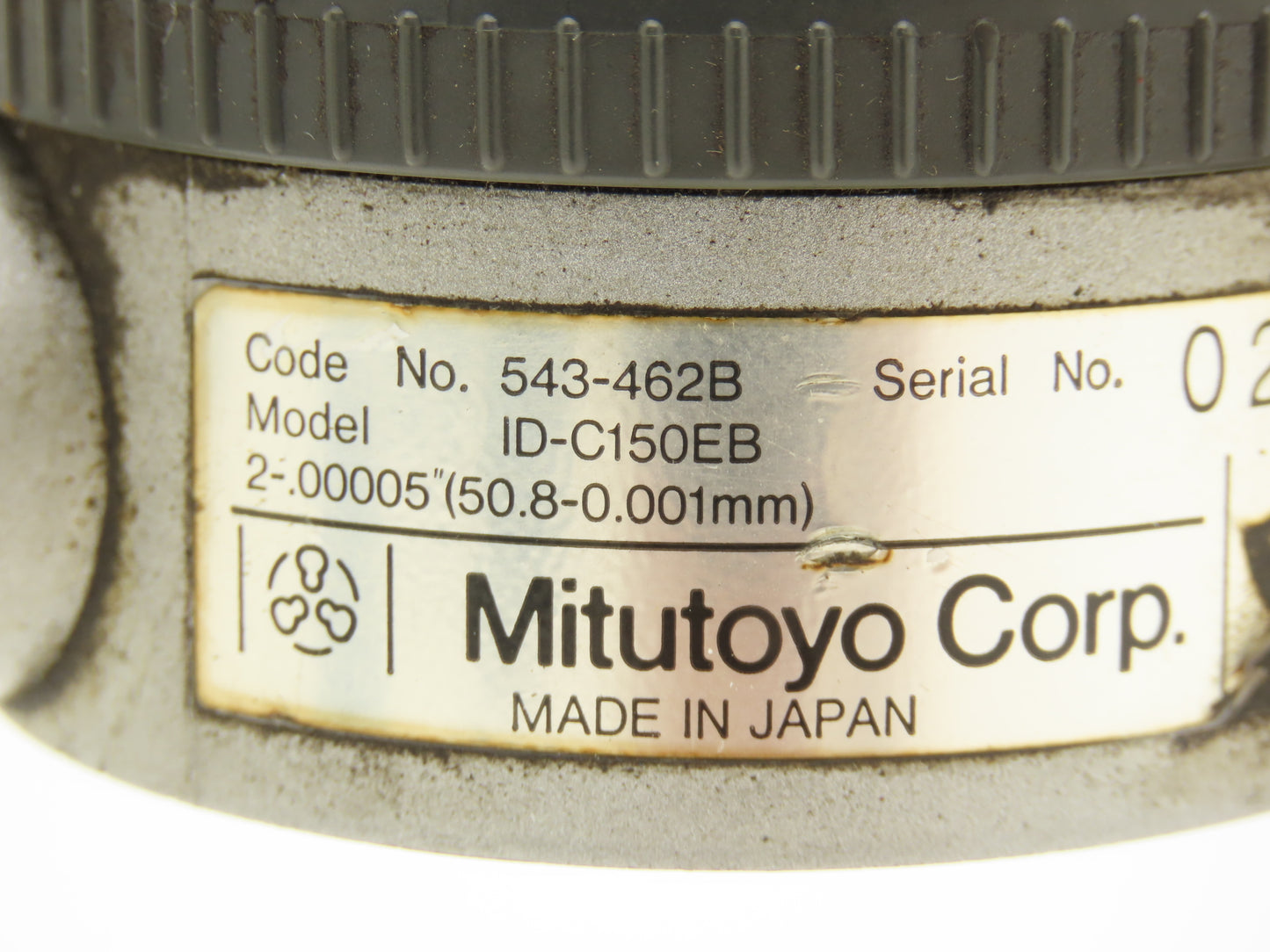 Mitutoyo 7004 Indicator Stand Flat Anvil 160mm Post Height 0-2" Gage 543-462B