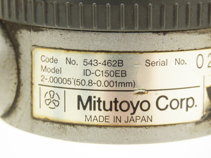 Mitutoyo 7004 Indicator Stand Flat Anvil 160mm Post Height 0-2" Gage 543-462B