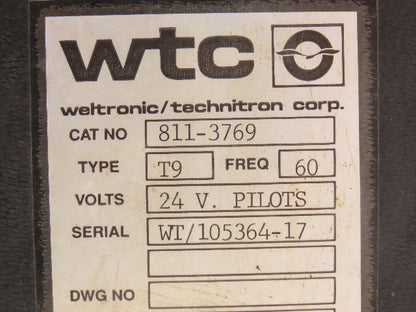 WTC Weltronic WT-900 Technitron Type T9 Welding Timer Counter Controller 24V