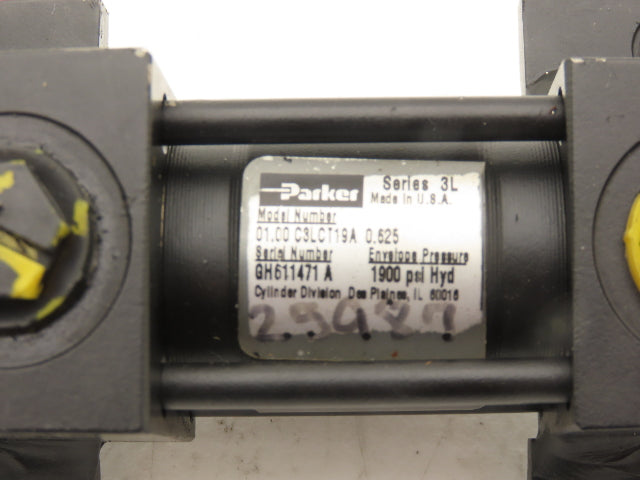 Parker 1.00 C3LCT19A 0.625 Hydraulic Cylinder 1" Bore 0.625" Stroke 1900 PSI