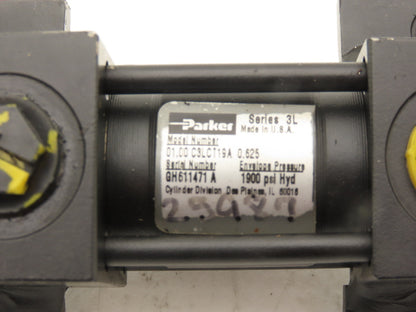Parker 1.00 C3LCT19A 0.625 Hydraulic Cylinder 1" Bore 0.625" Stroke 1900 PSI