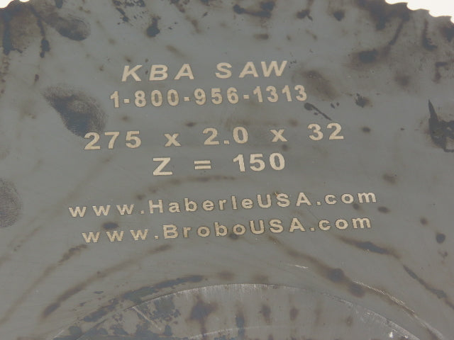 Haberle HSS-DMo5 275x2.0x32 High Speed Saw Blade 275mm x 32mm Bore x 2mm Thick