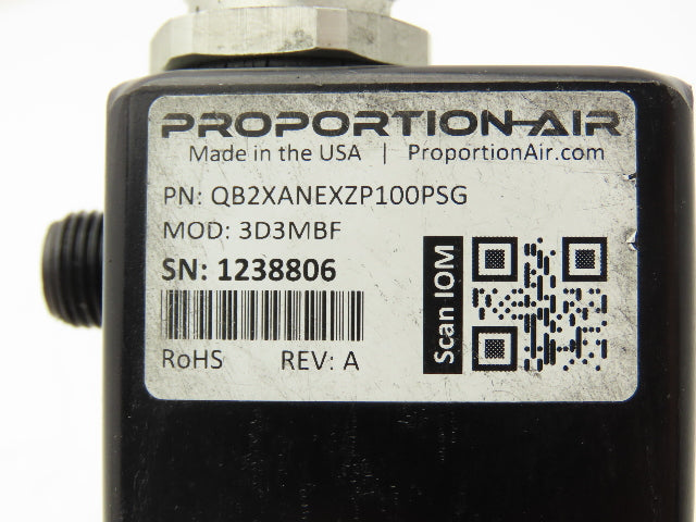 Proportion-Air 3D3MBF Electro-Pneumatic Pressure Regulator Full Vacuum 175 psig