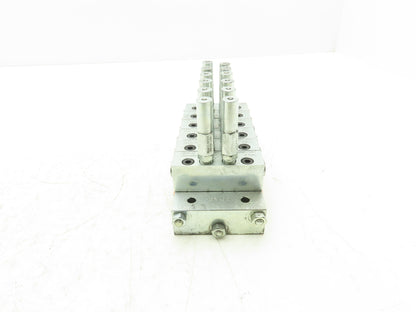 Graco 24G488 6 Section Modular NPSF Base Plate & Trabon MSP Divider Valves
