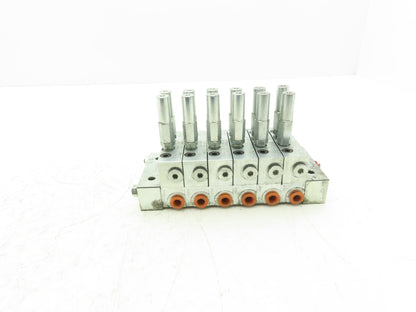 Graco 24G488 6 Section Modular NPSF Base Plate & Trabon MSP Divider Valves