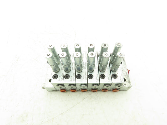 Graco 24G488 6 Section Modular NPSF Base Plate & Trabon MSP Divider Valves