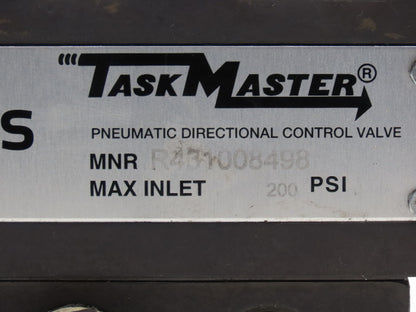 Aventics R431008498 TaskMaster Pneumatic Directional Valve 3-Pos Lever 200psi