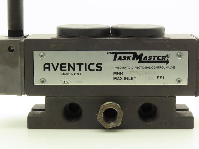 Aventics R431008498 TaskMaster Pneumatic Directional Valve 3-Pos Lever 200psi