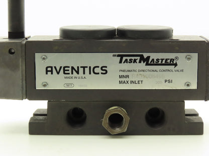 Aventics R431008498 TaskMaster Pneumatic Directional Valve 3-Pos Lever 200psi