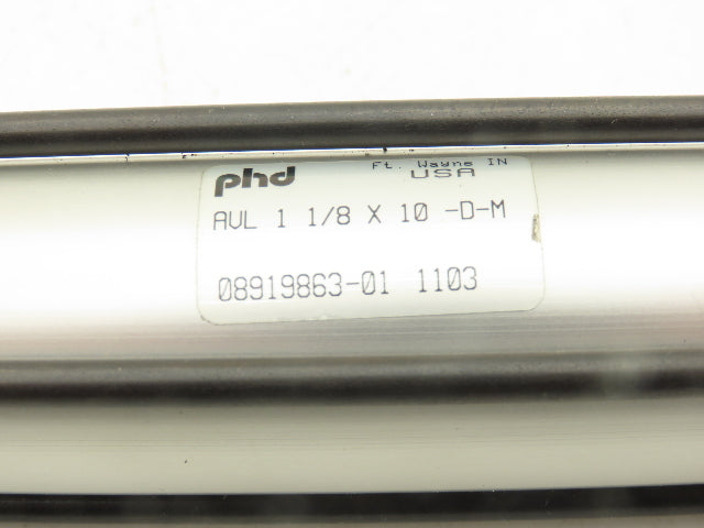 PHD AUL 1 1/8 X 10 -D-M Pneumatic Air Cylinder 1-1/8" Bore 10" Stroke