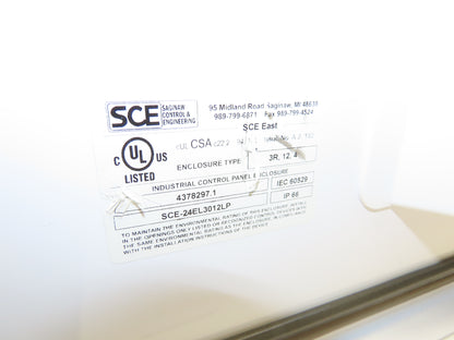 Saginaw SCE24EL3012LP Electrical Enclosure Control Panel JIC Backplate 24x30x12"
