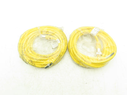 Mencom MIN-3FP-20 MIN Size I Cordset 3-Pole Female Straight Yellow 20' Lot of 2