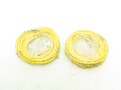 Mencom MIN-3FP-20 MIN Size I Cordset 3-Pole Female Straight Yellow 20' Lot of 2