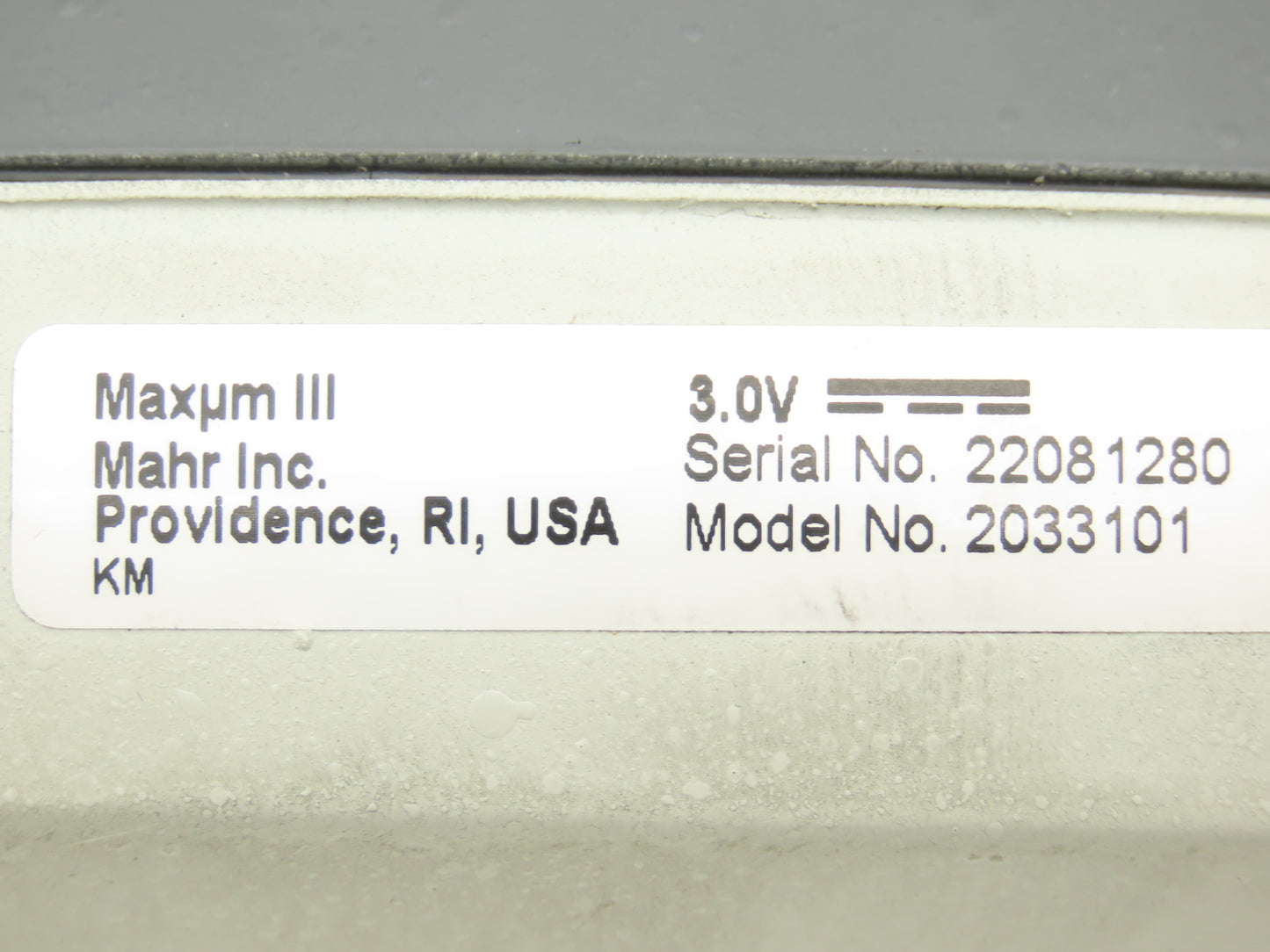 Mahr Federal 2033101 Maxum III Digital Comparator Indicator Gage 0.040"