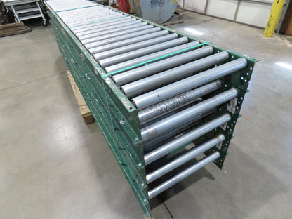 Dematic Rapistan 24"x 12' Gravity Roller Conveyor 22"BF 1.9"Dia  5-Sections 60'L