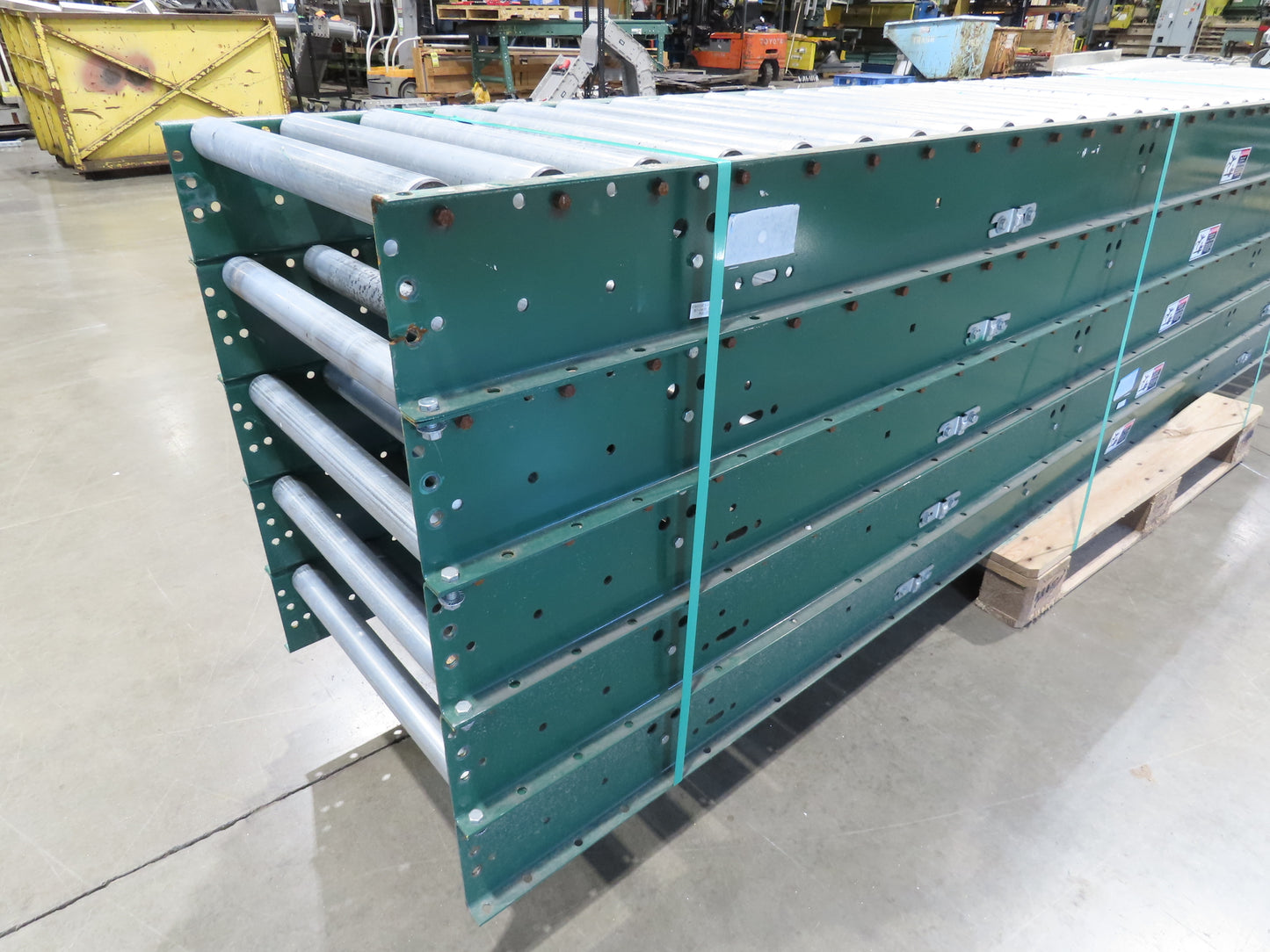 Dematic Rapistan 24"x 12' Gravity Roller Conveyor 22"BF 1.9"Dia  5-Sections 60'L