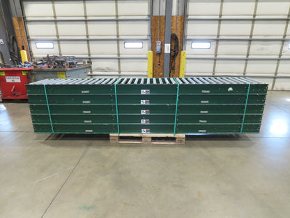 Dematic Rapistan 24"x 12' Gravity Roller Conveyor 22"BF 1.9"Dia  5-Sections 60'L