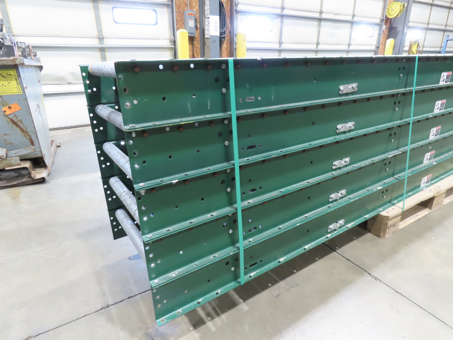 Dematic Rapistan 24"x 12' Gravity Roller Conveyor 22"BF 1.9"Dia  5-Sections 60'L