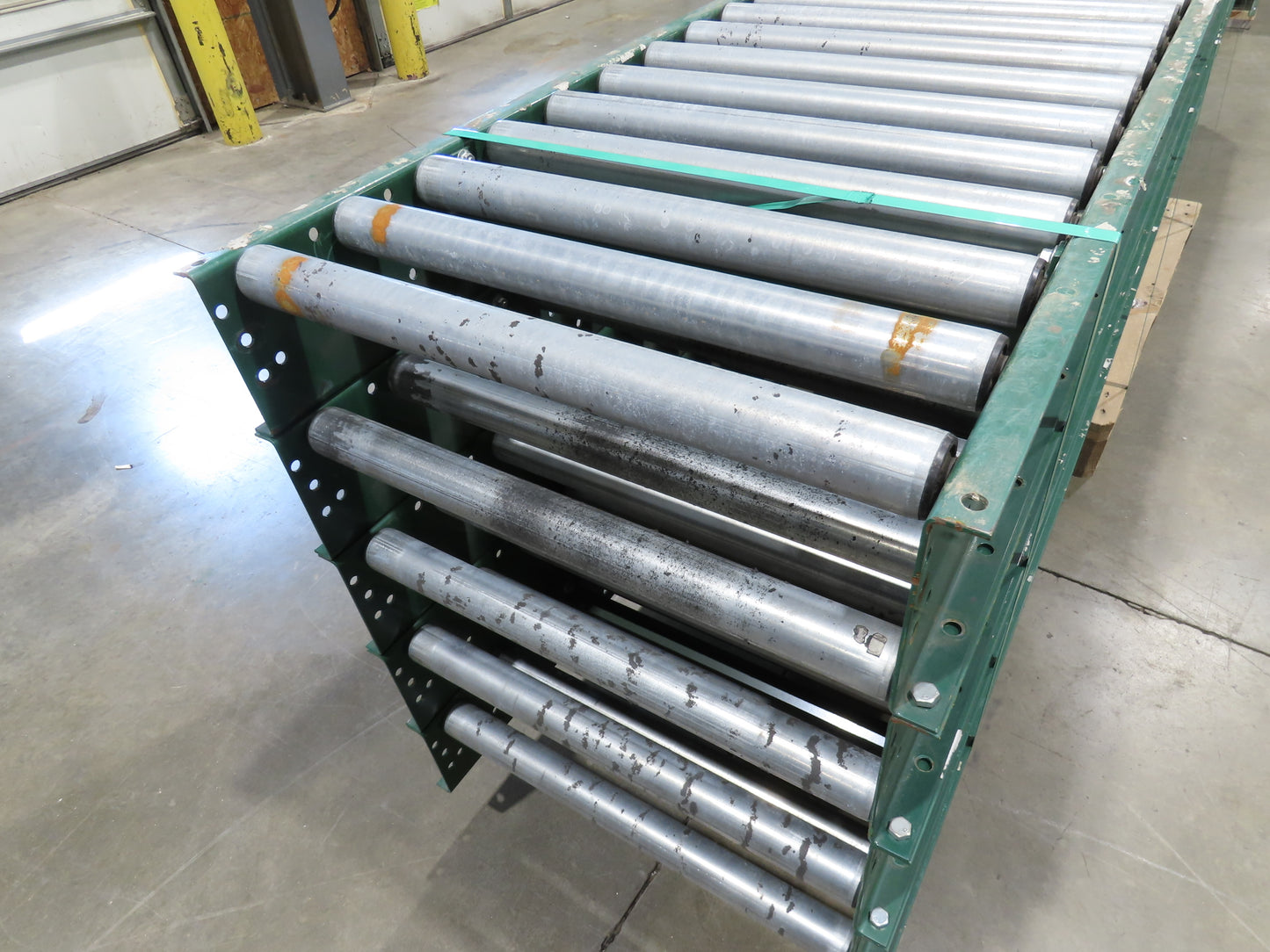 Dematic Rapistan 24"x 12' Gravity Roller Conveyor 22"BF 1.9"Dia  5-Sections 60'L