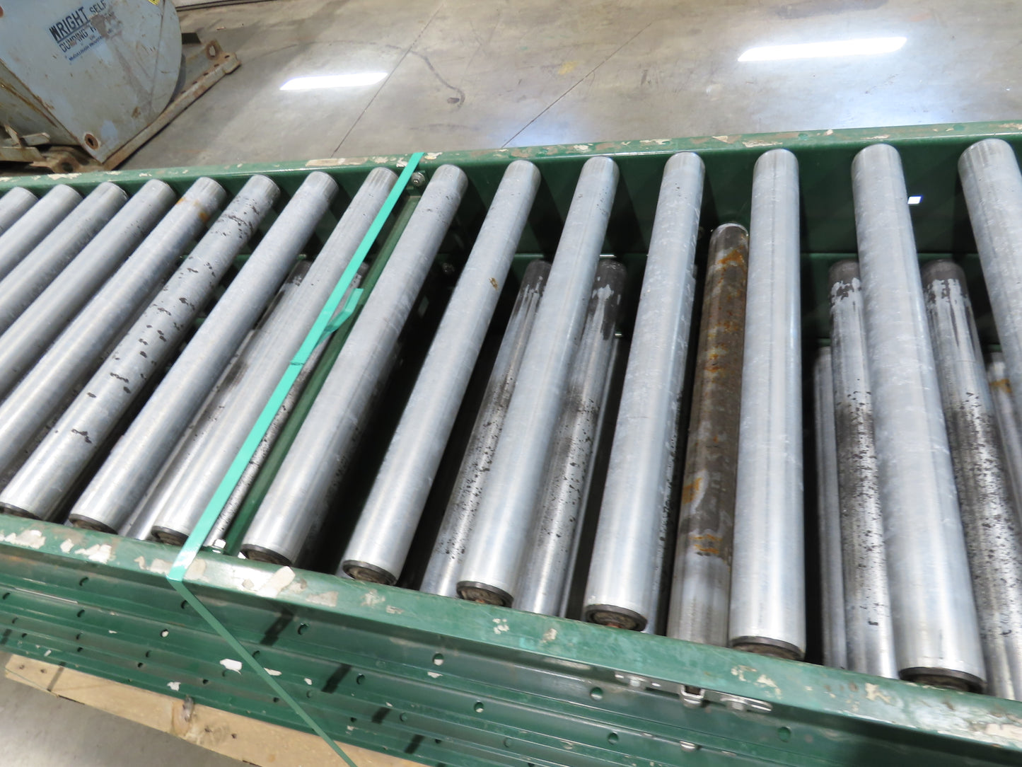 Dematic Rapistan 24"x 12' Gravity Roller Conveyor 22"BF 1.9"Dia  5-Sections 60'L