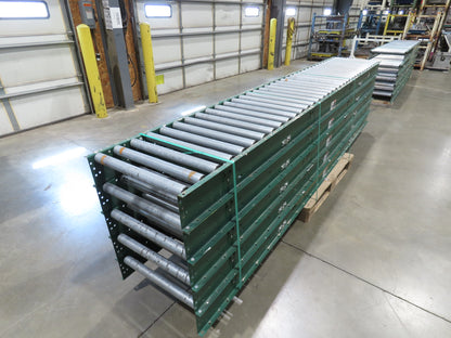 Dematic Rapistan 24"x 12' Gravity Roller Conveyor 22"BF 1.9"Dia  5-Sections 60'L