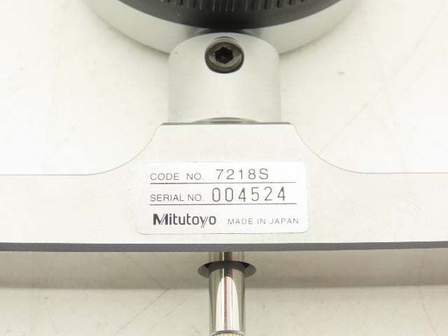 Mitutoyo 7218S Dial Depth Indicator Gage 0-8" Range .001" 4" Base