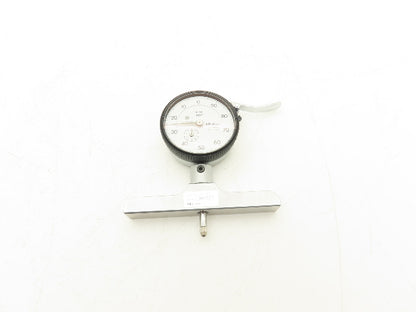 Mitutoyo 7218S Dial Depth Indicator Gage 0-8" Range .001" 4" Base