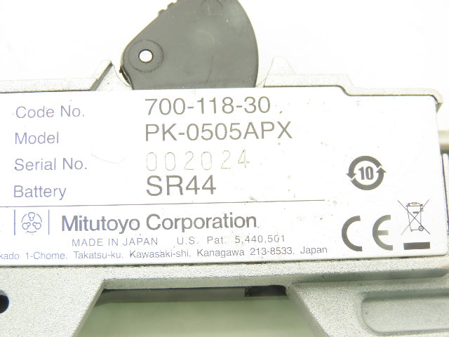 Mitutoyo 700-118-30 Quick-Mini Digital Thickness Gage 0-0.5" Range .0005"